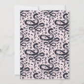 Laten we spooky Snake Halloween Party krijgen Kaart (Achterkant)