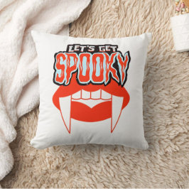 Laten we Spooky Vampire Fangs Halloween Design kri Kussen