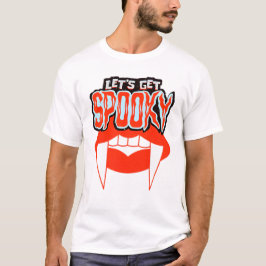 Laten we Spooky Vampire Fangs Halloween Design kri T-shirt