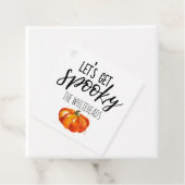 Laten we Spooky Waterverf Pumpkin Halloween halen Bedankjes Labels (In situ)