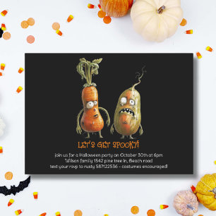 LATEN WE SPOOKY WORDEN! Black Halloween Kaart