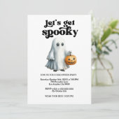 Laten we Spooky worden, Halloween feest Kaart (Staand voorkant)