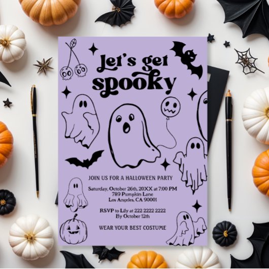 Laten we Spooky worden, Halloween feest Kaart