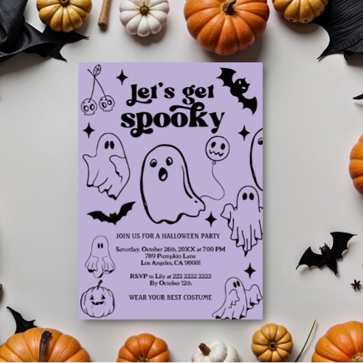 Laten we Spooky worden, Halloween feest Kaart