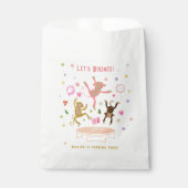 Laten we springen apen kinderen verjaardag bedankzakje (Voorkant)