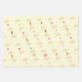 Laten we springen apen kinderen verjaardag inpakpapier vel (Voorkant 3)