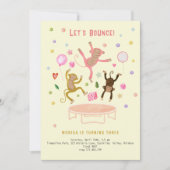 Laten we springen apen kinderen verjaardag kaart (Voorkant)