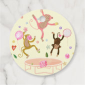 Laten we springen apen verjaardag dank u bedankjes labels (Achterkant)