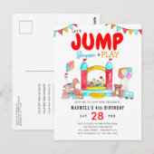 Laten we springen Bounce House Trampoline Park Ver Briefkaart (Voorkant / Achterkant)