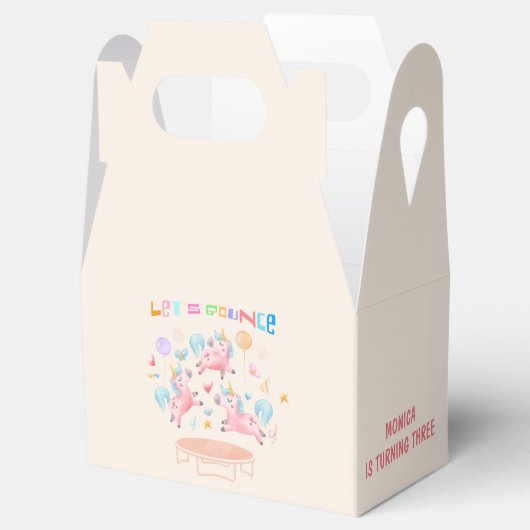 Laten we springen eenhoorns kinderen verjaardag bedankdoosjes (Geopend)