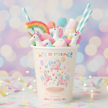 Laten we springen eenhoorns kinderen verjaardag