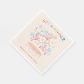 Laten we springen eenhoorns kinderen verjaardag servet (Hoek)