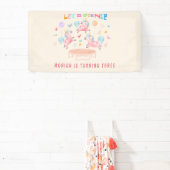 Laten we springen eenhoorns kinderen verjaardag spandoek (Insitu)