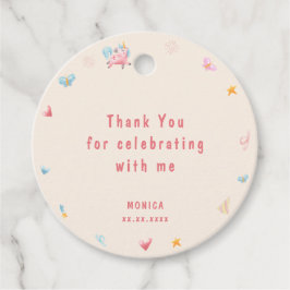 Laten we springen eenhoorns verjaardag dank u bedankjes labels