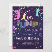 Laten we springen en gloeien verjaardagsfeestje kaart (Voorkant)