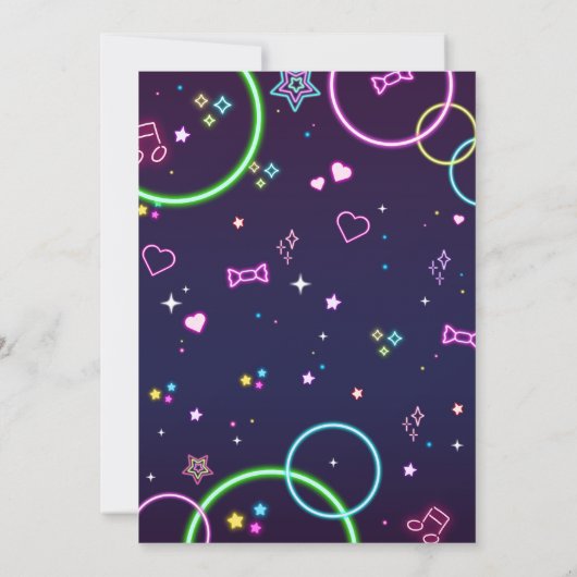 Laten we springen en gloeien verjaardagsfeestje kaart (Achterkant)