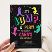 Laten we springen en spelen meisje verjaardagsfees kaart