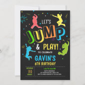 Laten we springen en verjaardagsfeestje spelen kaart (Voorkant)