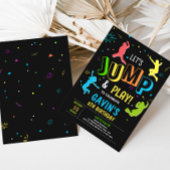 Laten we springen en verjaardagsfeestje spelen kaart