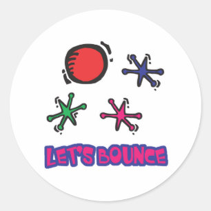Laten we springen Jacks Jax Ronde Sticker