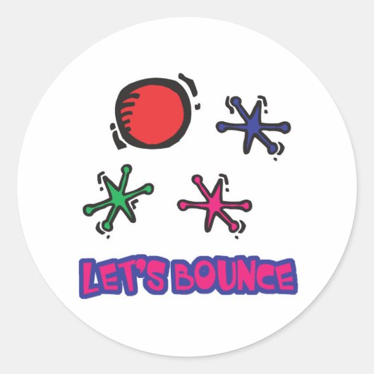 Laten we springen Jacks Jax Ronde Sticker (Voorkant)