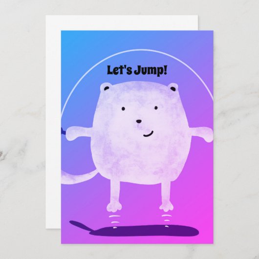 Laten we springen! kaart (Voorkant / Achterkant)