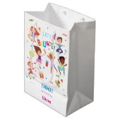 Laten we springen park kinderen verjaardag bounce medium cadeauzakje (Voorkant Gekanteld)