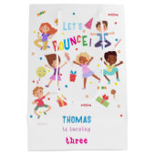 Laten we springen park kinderen verjaardag bounce medium cadeauzakje (Achterkant)