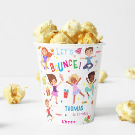 Laten we springen park kinderen verjaardag bounce papieren bekers