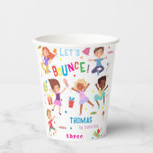 Laten we springen park kinderen verjaardag bounce papieren bekers (Voorkant)