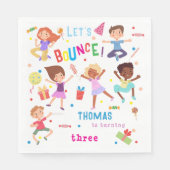 Laten we springen park kinderen verjaardag bounce servet (Voorkant)