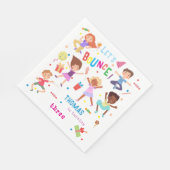 Laten we springen park kinderen verjaardag bounce servet (Hoek)