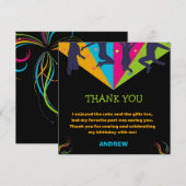 Laten we springen Partij Trampoline sprong Verjaar Bedankkaart (Voorkant / Achterkant)