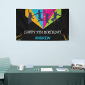 Laten we springen Partij Trampoline sprong Verjaar Spandoek (Beurs)