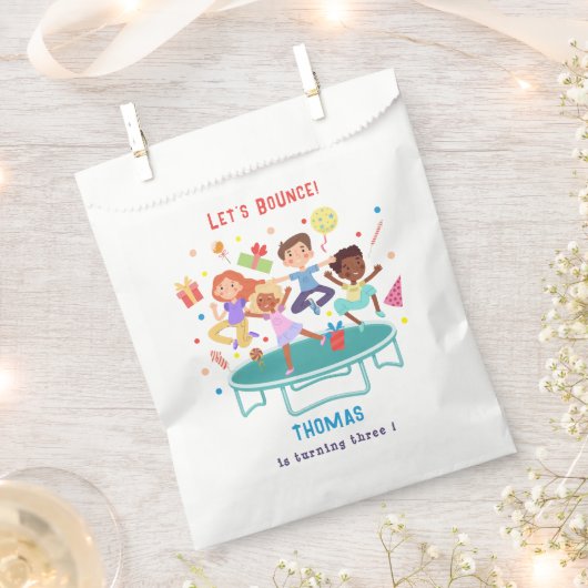 Laten we springen trampoline park kinderen verjaar bedankzakje (Geknipt)
