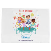 Laten we springen trampoline park kinderen verjaar groot cadeauzakje (Achterkant)