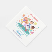 Laten we springen trampoline park kinderen verjaar servet (Hoek)