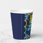 Laten we springen Trampoline Party Neon Green Glow Papieren Bekers (Rechts)