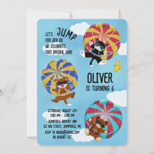 Laten we springen voor Joy Birthday Party uitnodig Kaart