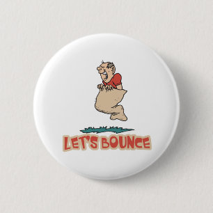 Laten we springen Zaklooprace Ronde Button 5,7 Cm