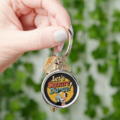 Laten we Square Dance doen Retro square dancing ca Sleutelhanger (Hand)