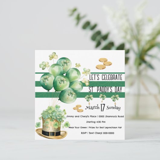 Laten we St. Patrick's Dag vieren  Kaart (Staand voorkant)