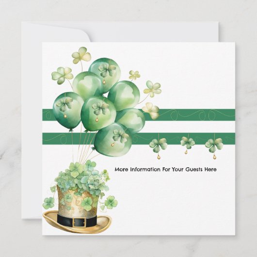 Laten we St. Patrick's Dag vieren Kaart (Achterkant)