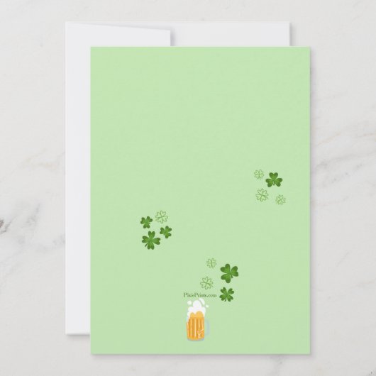 Laten we St. Patrick's Dag vieren Kaart (Achterkant)