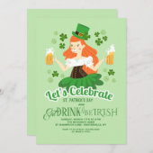 Laten we St. Patrick's Dag vieren Kaart (Voorkant / Achterkant)
