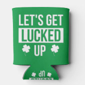 Laten we St. Patrick's Day geluk hebben Blikjeskoeler (Achterkant)