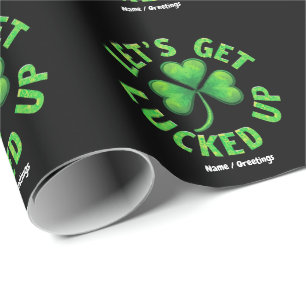 Laten we St. Patrick's Day leuk vinden Cadeaupapier