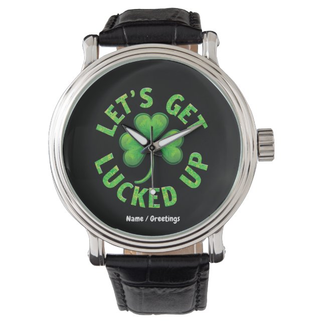 Laten we St. Patrick's Day leuk vinden Horloge (Voorkant)