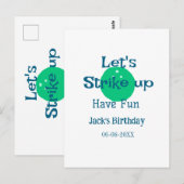 Laten we staken hebben plezier groene bal verjaard briefkaart (Voorkant / Achterkant)