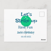 Laten we staken hebben plezier groene bal verjaard briefkaart (Achterkant)